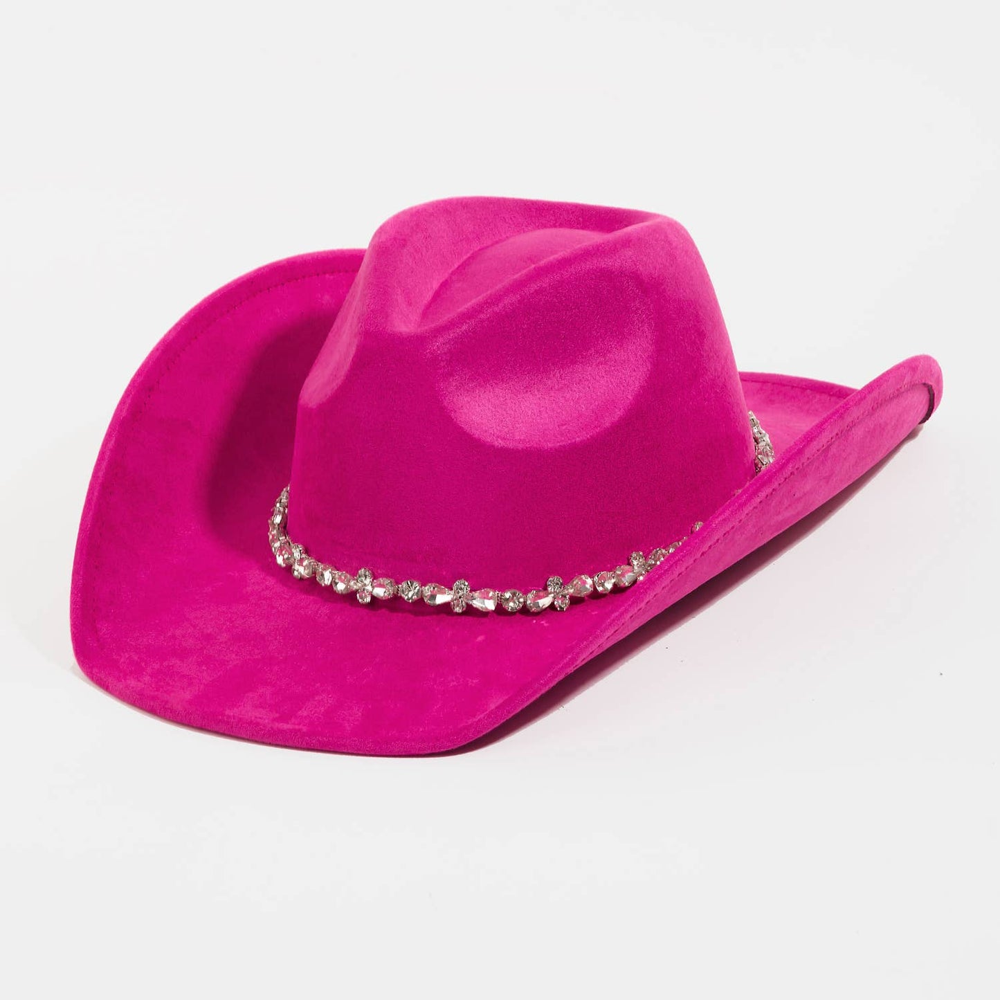 Rhinestone Studded Strap Cowboy Hat