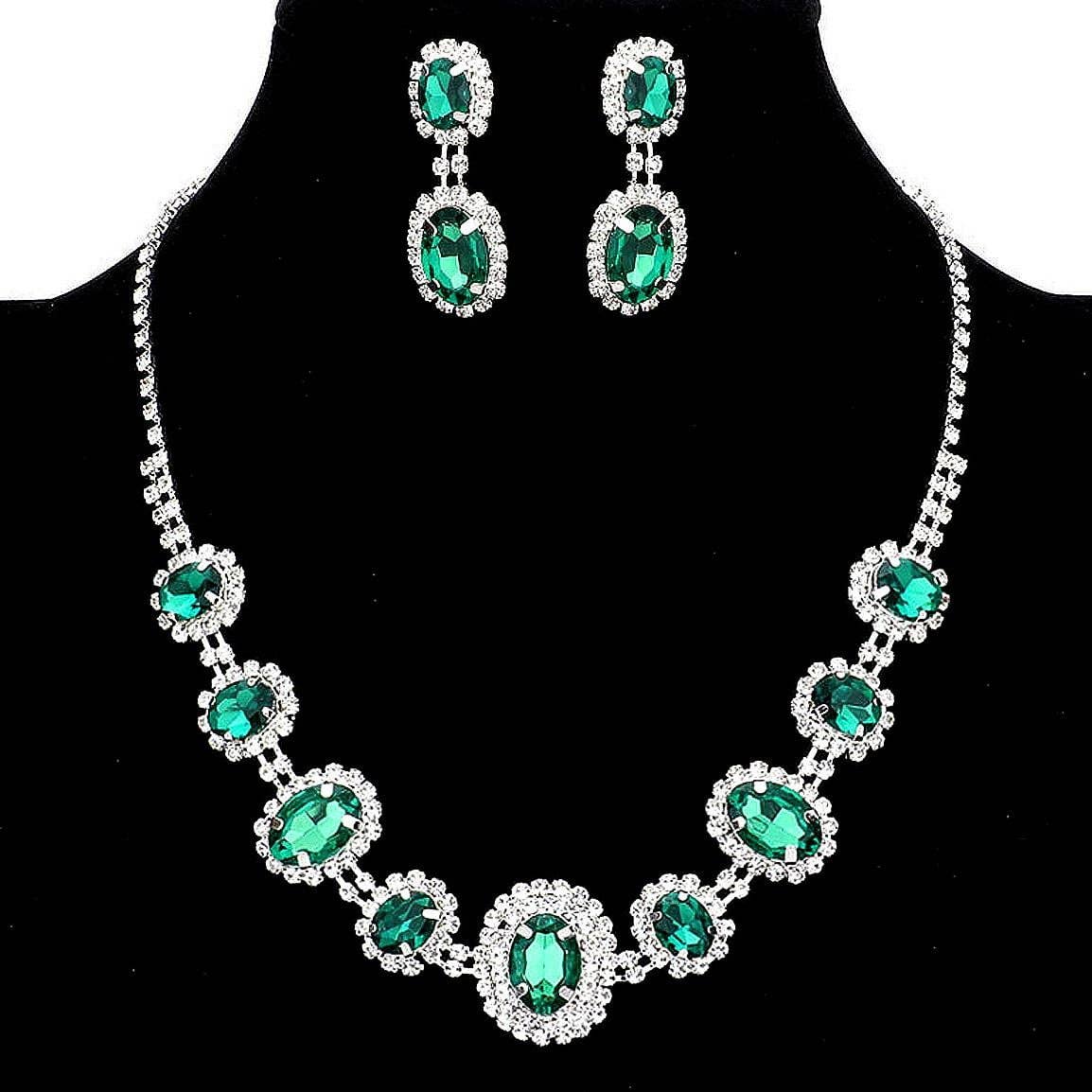 Oval Shape Rhinestone Princess set