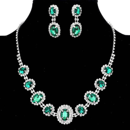 Oval Shape Rhinestone Princess set
